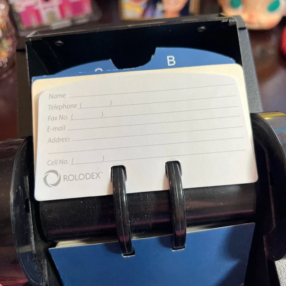 Rolodex Black Rotary Card File - Picture 2 of 7